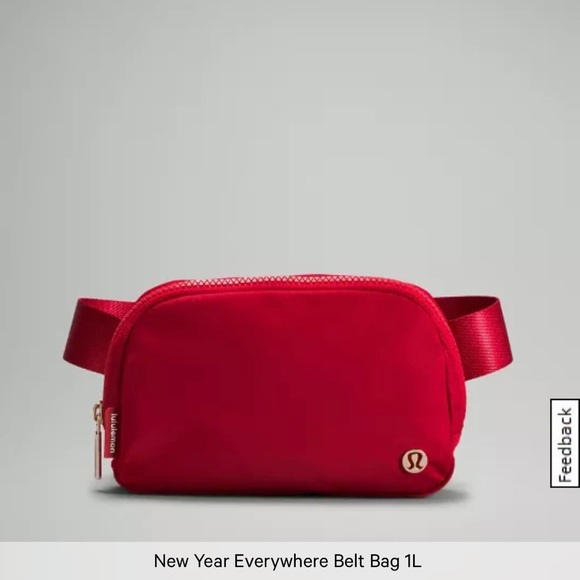 Lululemon Dark Red with gold hardware Lunar New Years Everywhere Belt Bag EBB 1L - Picture 14 of 15